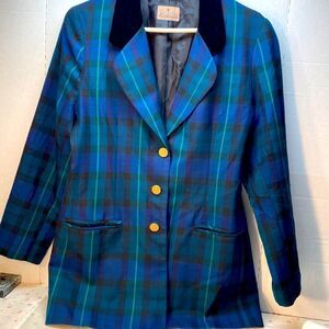 Vintage Plaid Jacket Size 14 Long line